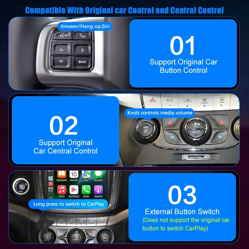 2025 Wireless CarPlay for Dodge Journey 2013-2016 Android Auto Interface Upgrade Retrofit Mirroring Multimedia Navigation view 4