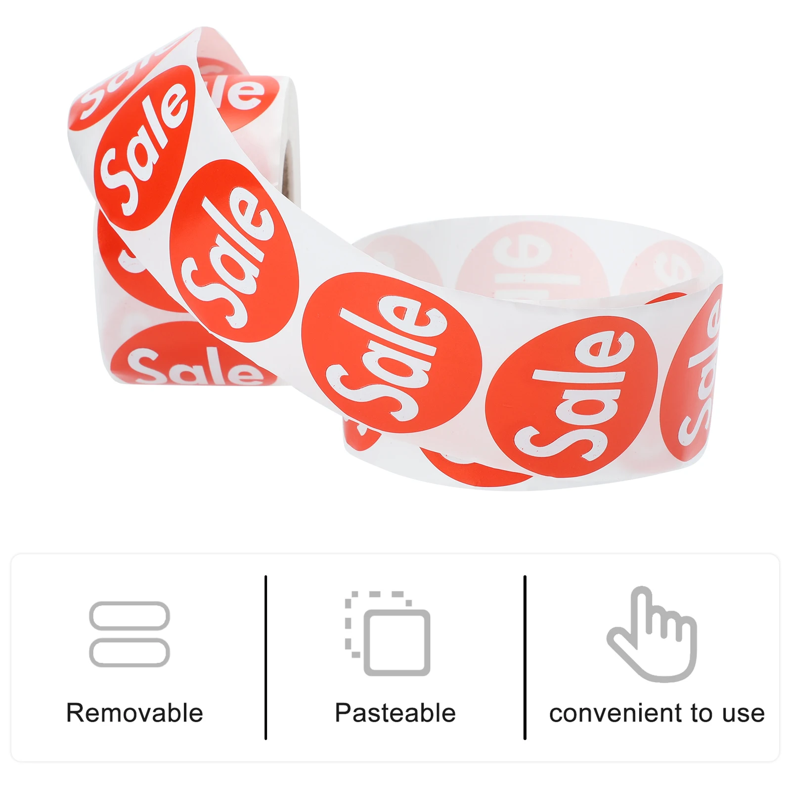 

2 Rolls Self Adhesive Sale Labels Stickers Retail Store Tags Removable Paper Promotion Display Supermarket Goods