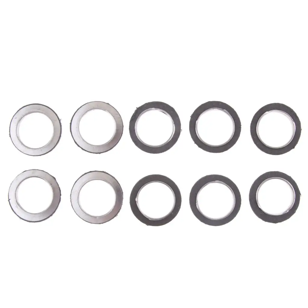 10x Metal Motorcycle Exhaust Pipe Gasket Rings for Yamaha 100cc/150cc/125cc Scooters ATV