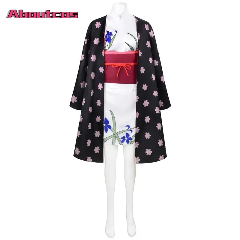 2025 Nuevo Aboutcos - Disfraz de anime Nico Robin, uniforme Kinomo, traje de Halloween para mujer, accesorios, pelucas ★ ★ ★   hh
