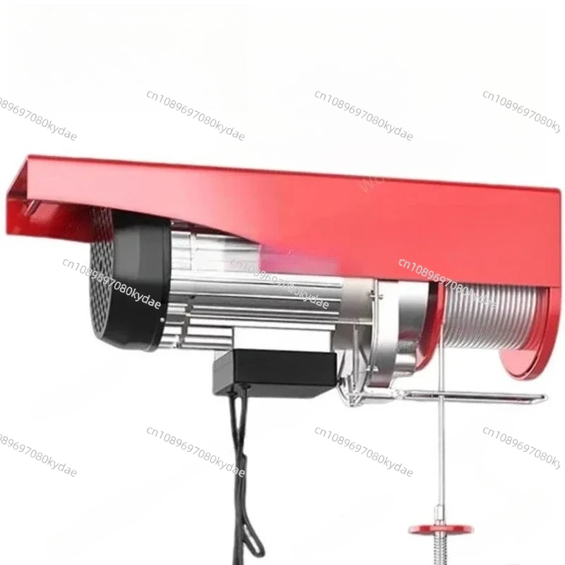 

220V 300KG Portable Electric Hoist Remote Control Household Small Lift Crane With Wire Rope