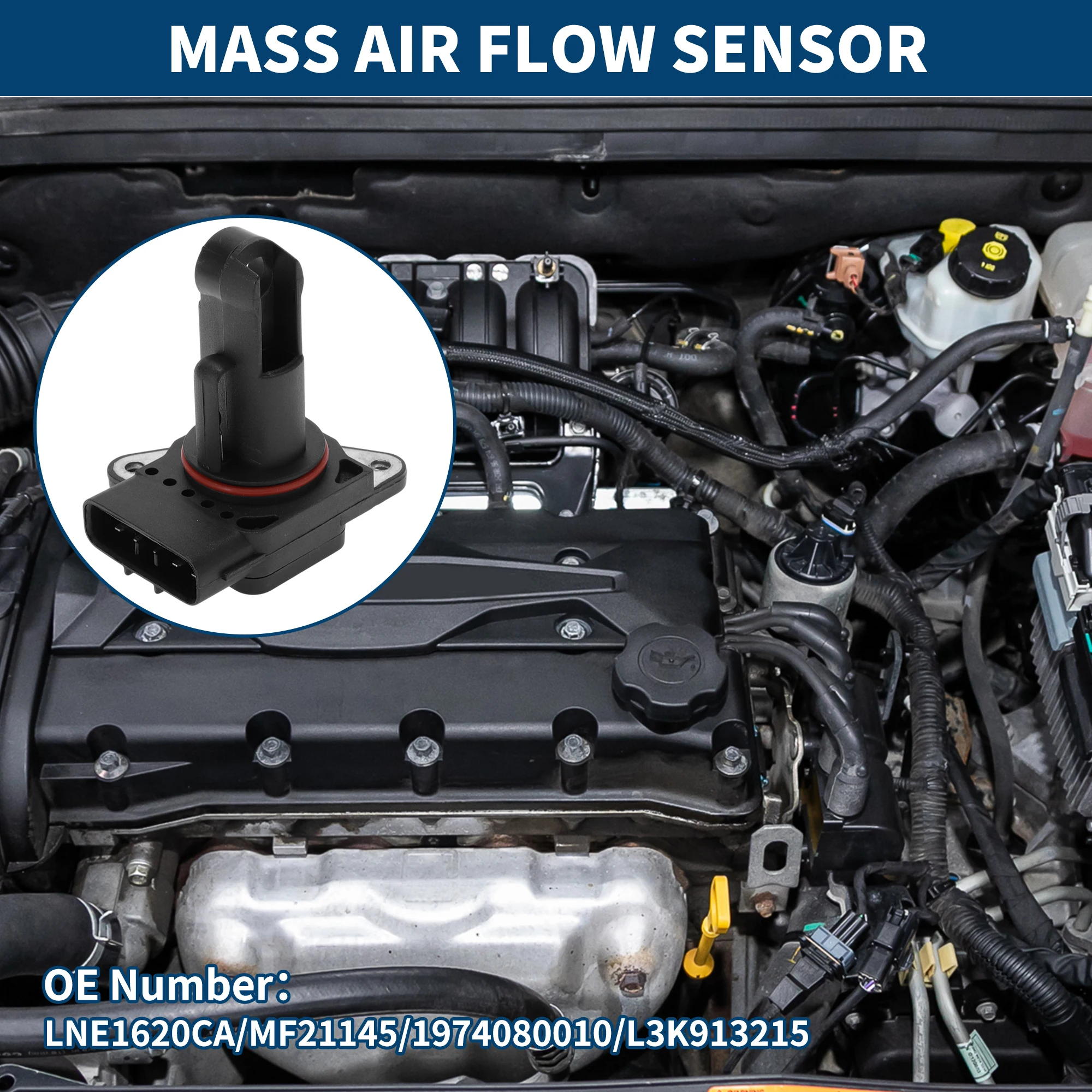 

UXCELL Mass Air Flow Sensor Meter No.LNE1620CA MAF Air Flow Sensor for Jaguar X300 94-97 Plastic Metal 1 Pc