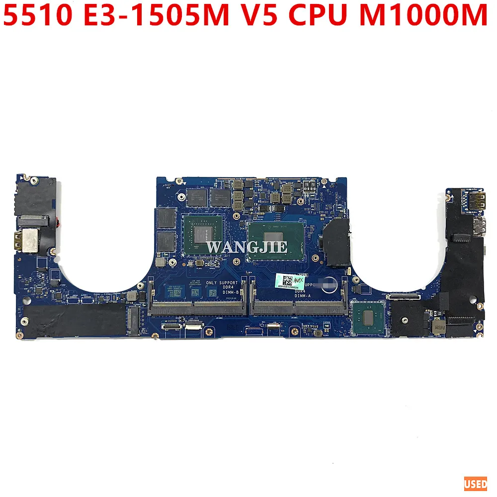 Para dell precisão 5510 placa-mãe do portátil wwknf 0wwknf CN-0WWKNF LA-C361P com E3-1505M v5 cpu m1000m gpu hd p530