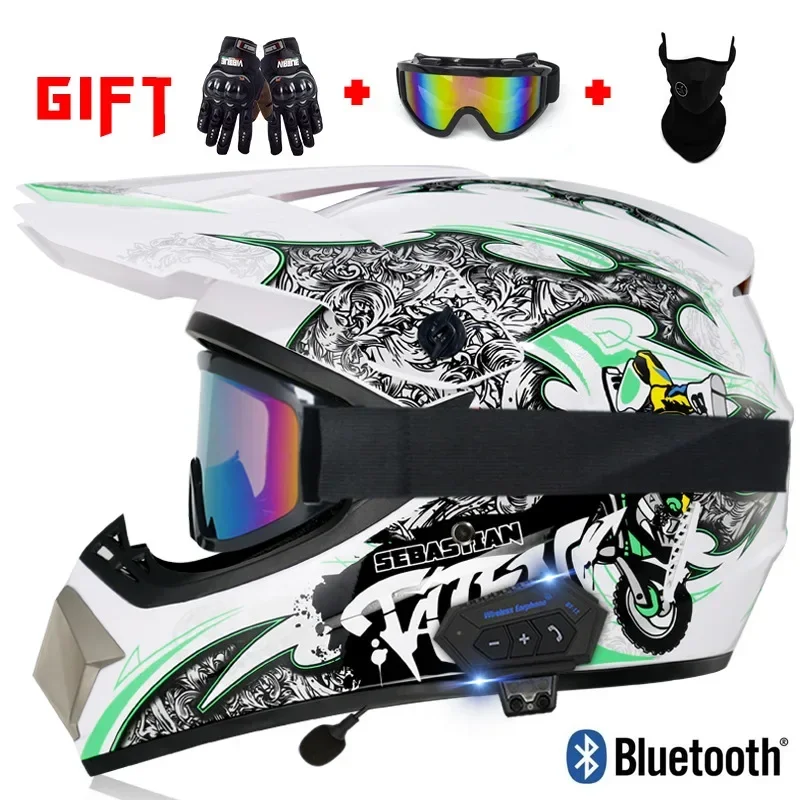 Motorcycle Helmet Men Women Moto Helmet Scooter Helmet Winter Full-cover Personality Motorcycle Four Seasons Universal Gifts