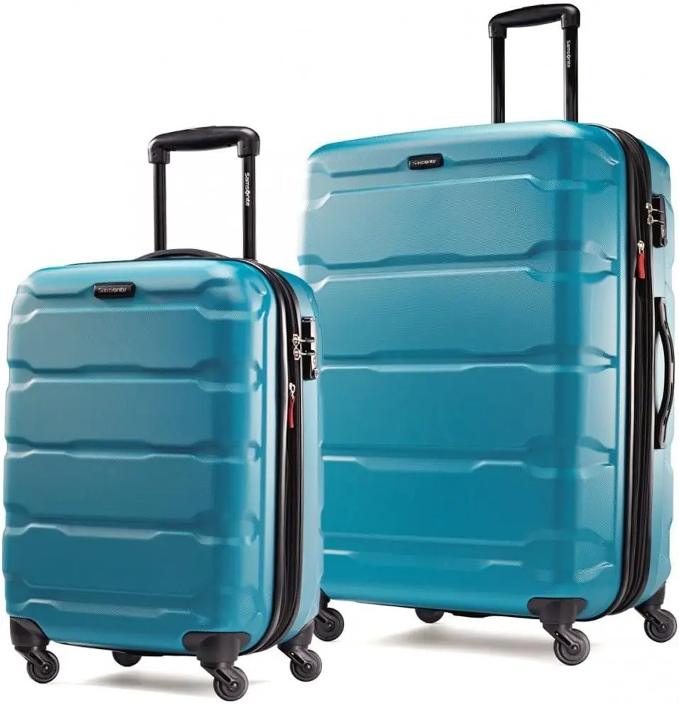 Omni Pc Hardside Expandable Luggage With Spinner Wheels, Caribbean Blue, 2-Piece Set (20/28)