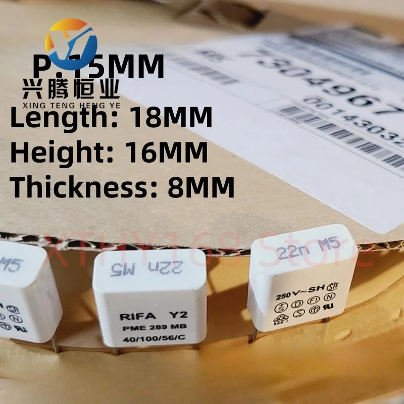5PCS Capacitor de Segurança 22n Y2 250v 22nf 250v 223k 0.022UF 250V RIFA 15MM