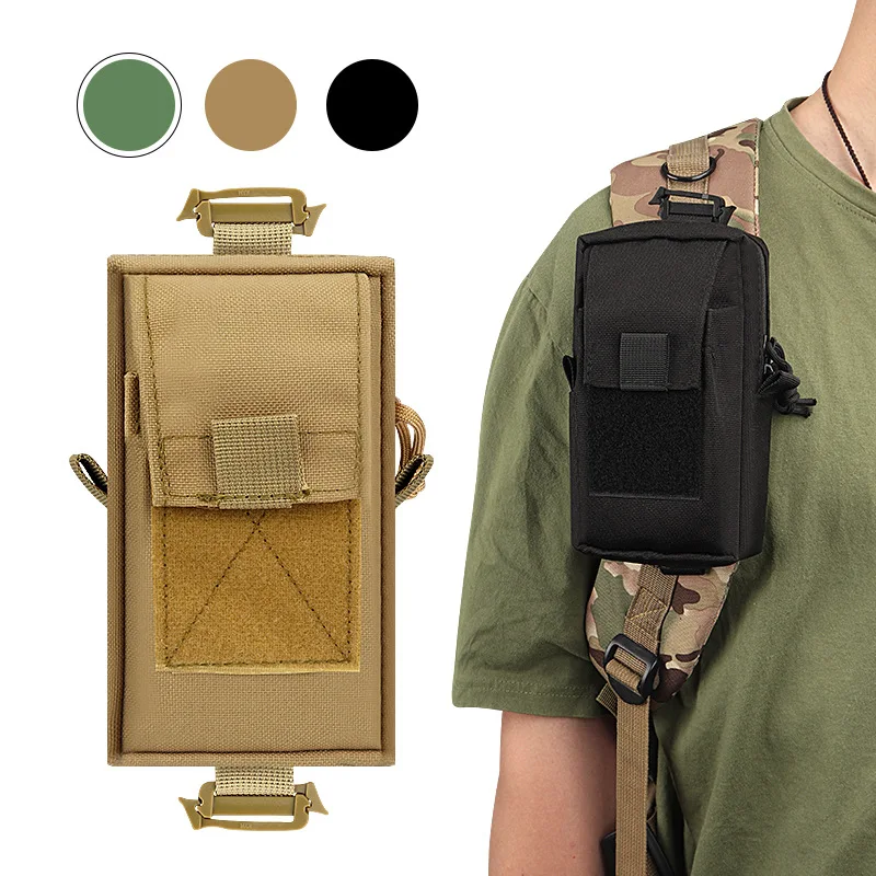 Portable MOLLE Accessory Pouch Shoulder Strap Multifunctional Waist Bag Outdoor Gear For First Aid & Phone Storage Sports Pack