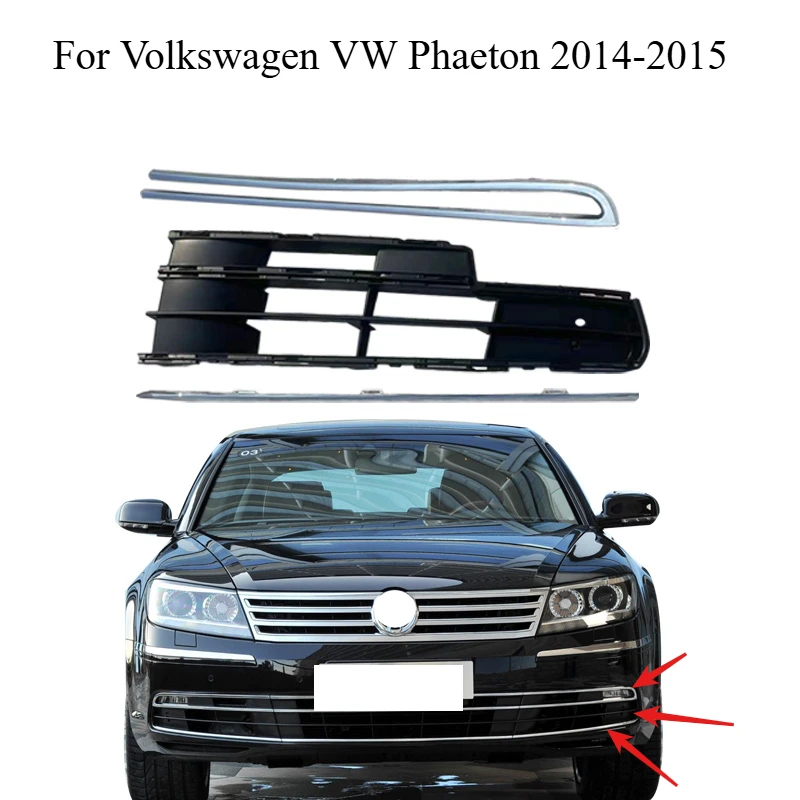 Factory supply High Quality Car Front Bumper Fog Light Lamp Grill Fog lamp cover For Volkswagen VW Phaeton 2014-2015