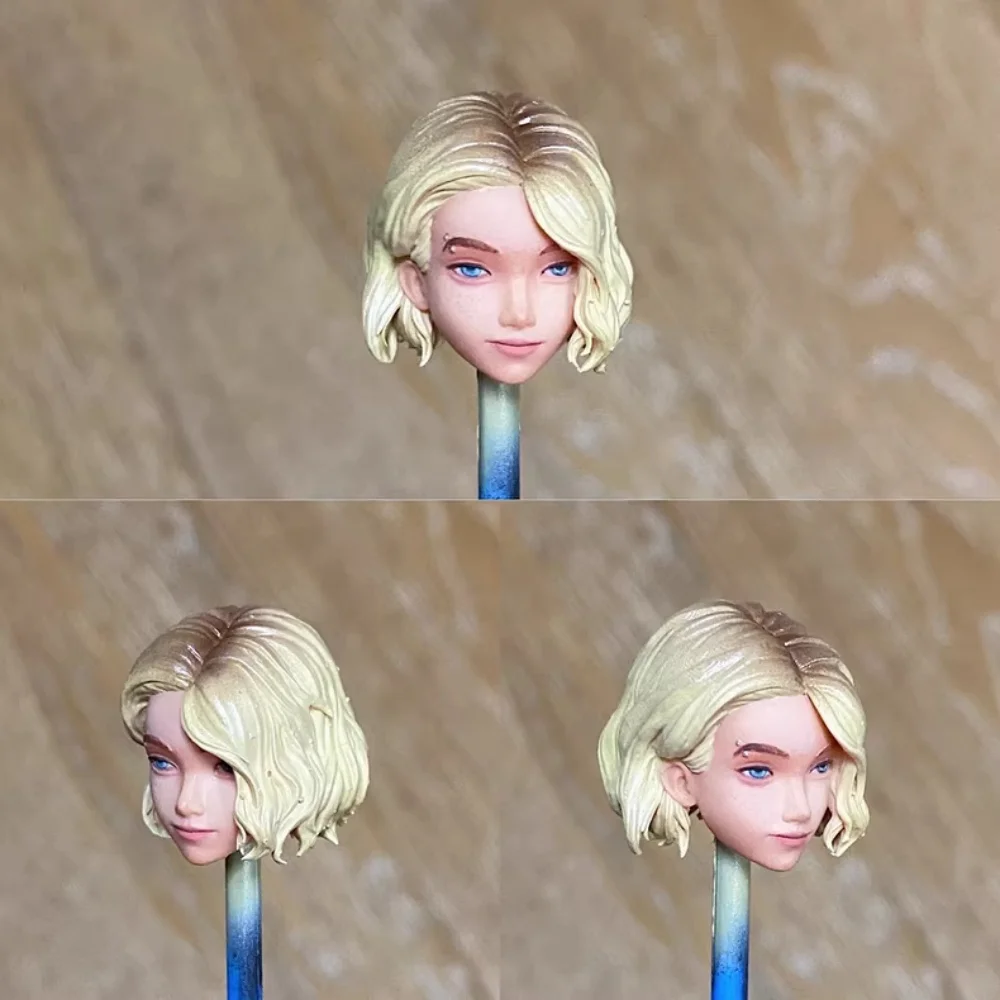 【30days Made】1/12 Scale Female Soldier Gwen Spider Super Heroine Painted Unpainted Head Sculpture For 6''Action Figure Model