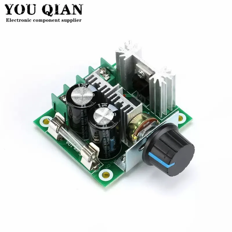 DC 12V 24V 30V 40V 13KHZ Auto PWM DC Motor Speed Regulator Governor Speed Controller Switch 10A 50V 1000uF