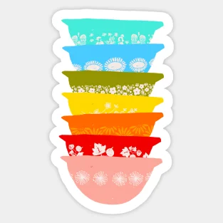 Rainbow Pyrex 5 Stück Aufkleber für Hintergrund, Cartoon-Stoßstange, Kunst, Laptop, Druck, Gepäck, Wasserflaschen, Kind, lustige Aufkleber, niedliche Wand