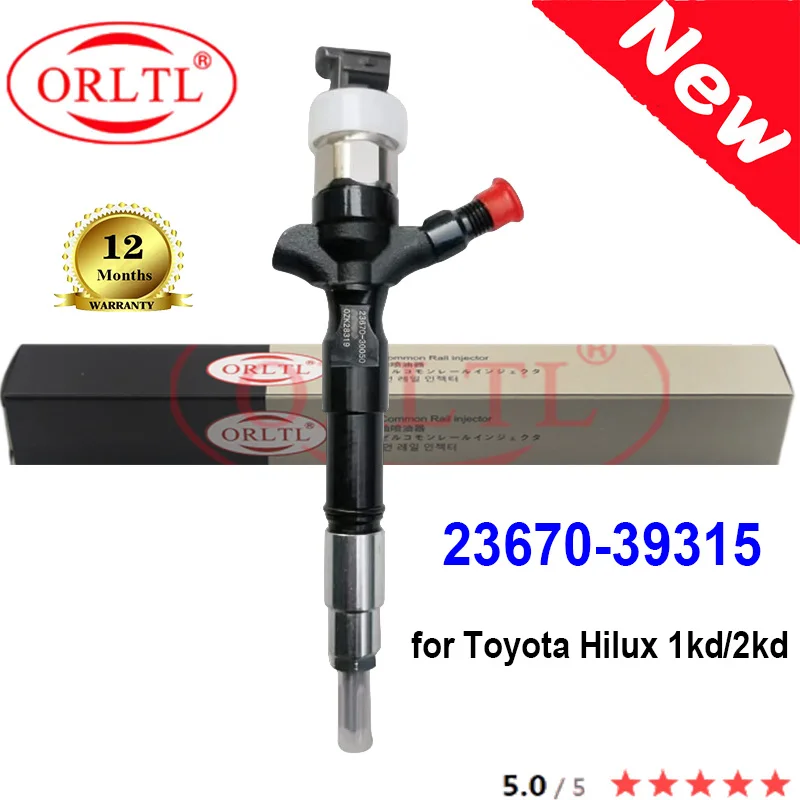 ORLTL 23670-39315 2367039315 New Diesel Fuel Injector Nozzle 23670 39315 for Toyota Hilux 1kd-Ftv/2kd-