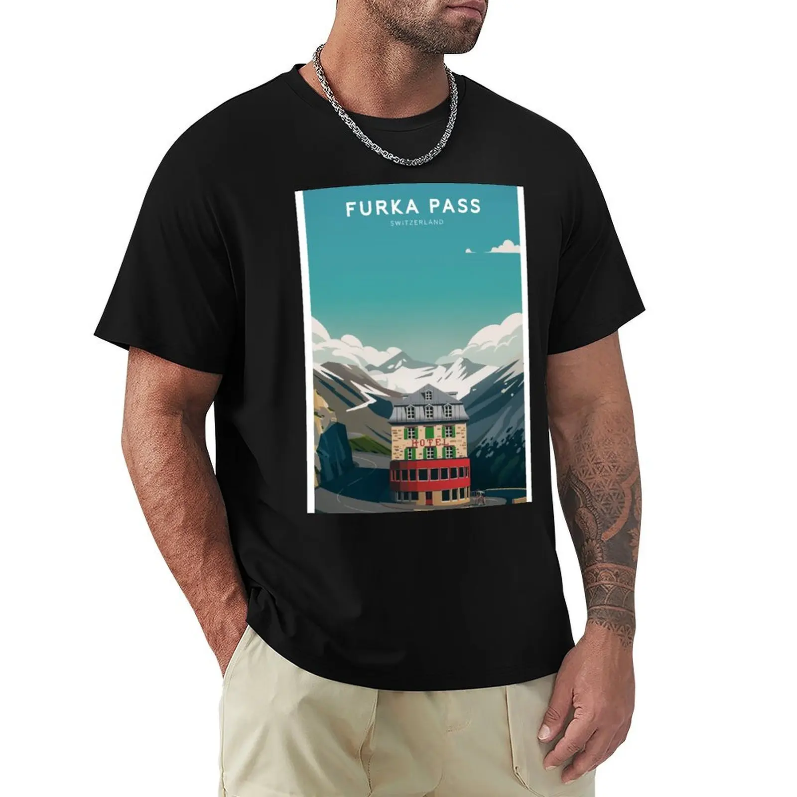 Furka Pass - Switzerland T-Shirt Sweat Resistant Workout Tee Shirt