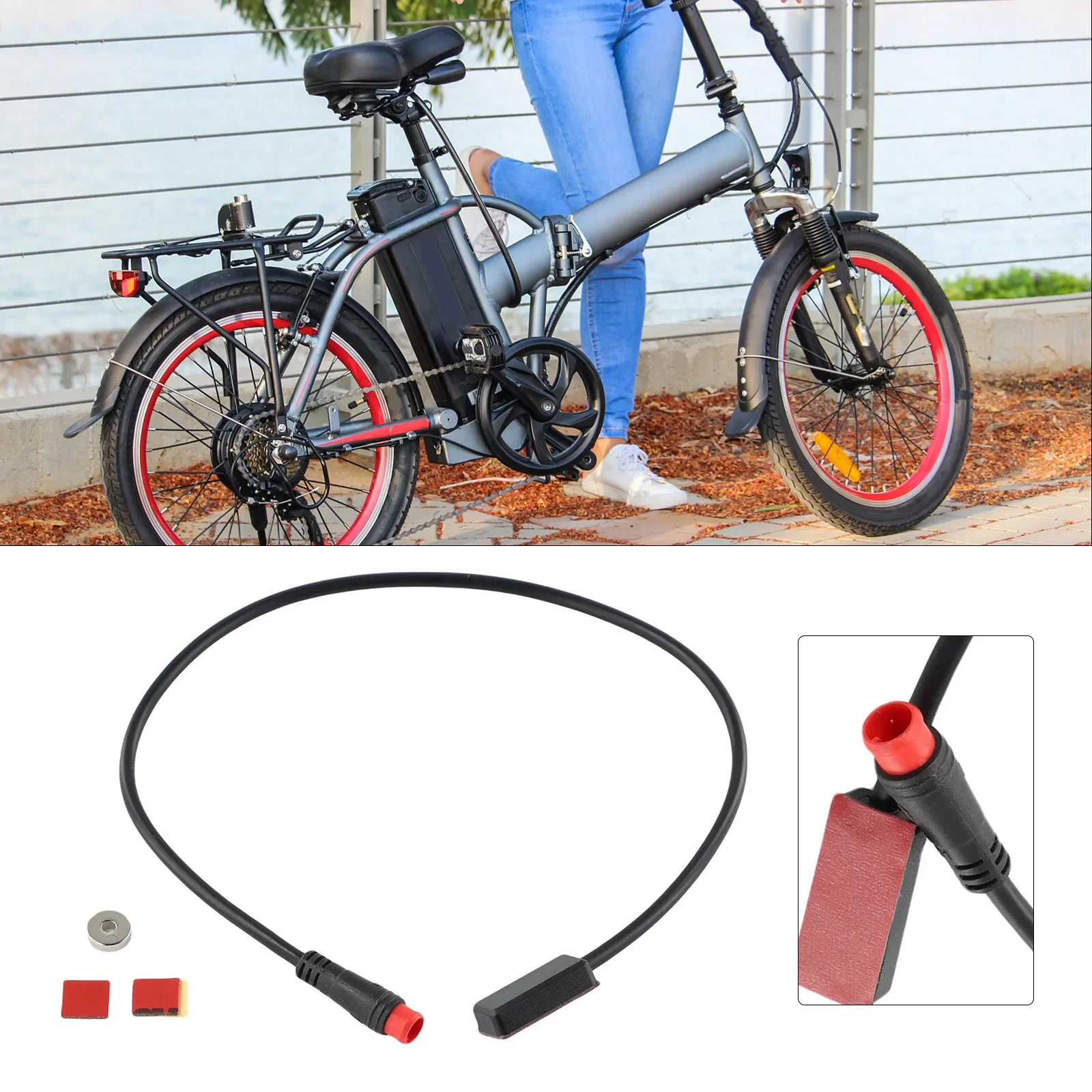 Image of Fahrradbremssensor Bremssensor für hydraulische EBike Umrüstsatz Umrüstsatz 2-poliges rotes Fahrradbremsteile-Zubehör
