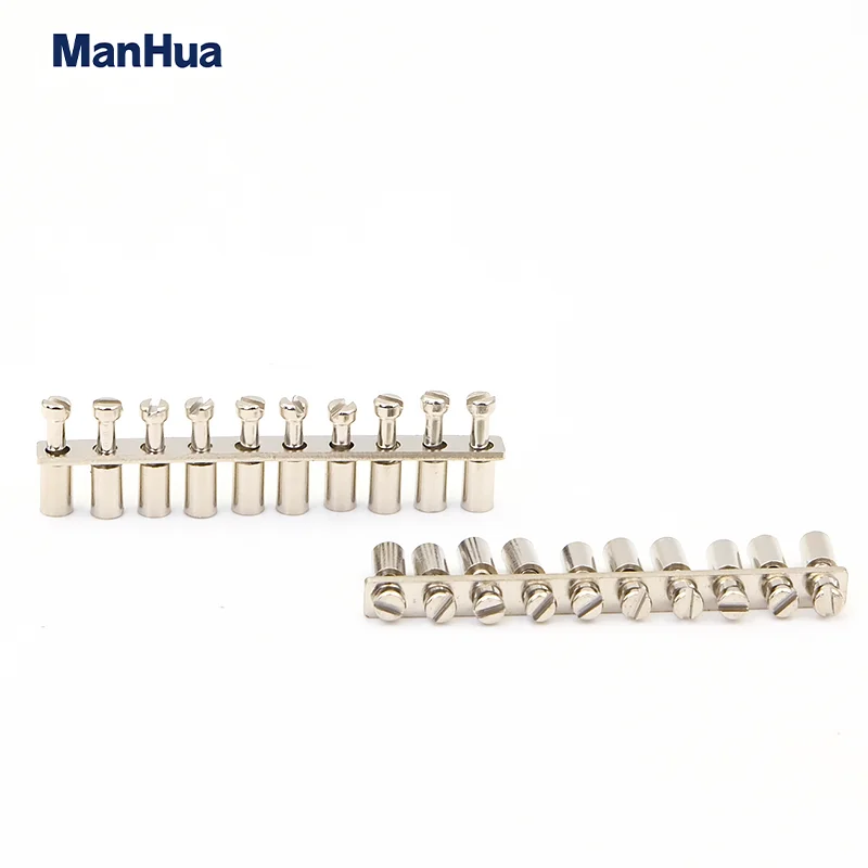 ManHua 10Pcs FBI 10-4 Fixed Bridge UK Type Terminal Block Accessories For UK 1.5N DIN Rail Terminal Blocks