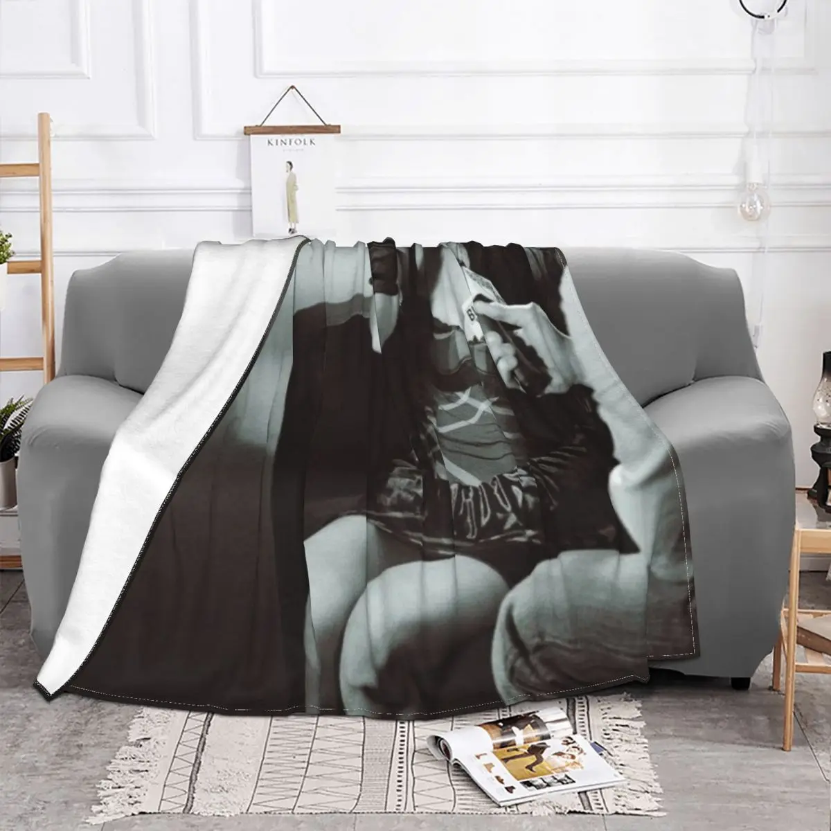 Amy Winehouse Blanket Sheet Bedroom Dual Purpose Bedding Supply Decorative Sofa