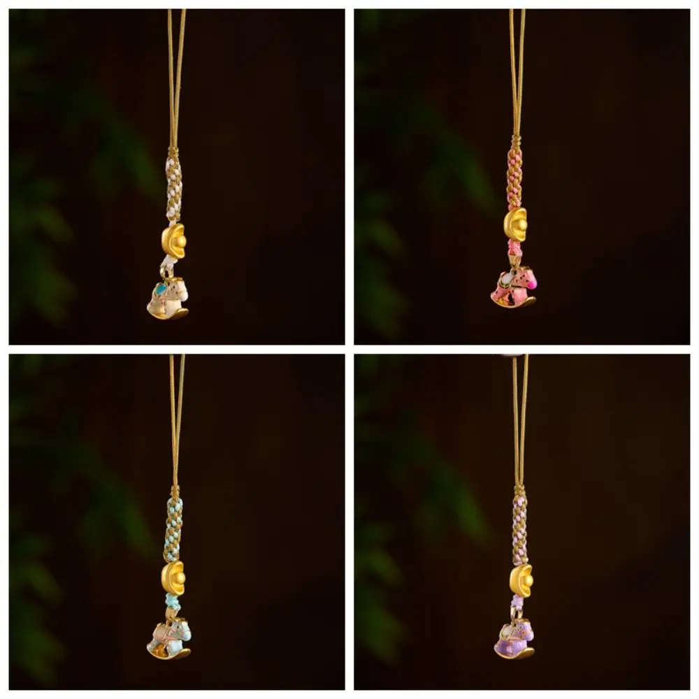 

Ремни на удачу, год лошади, ремешок для телефона с защитой от потери, универсальный ремешок для телефона с изображением зодиака и лошади, милый чехол для мобильного телефона в китайском стиле, брелок