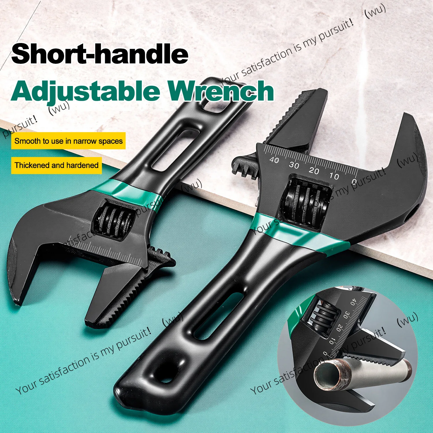 6/8inch Large Opening Adjustable Wrench Light Spanner Multifunctional Bathroom Pipe Wrench Plumbing Repair Hand Tools