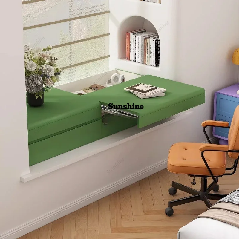 bay window stretch table retractable office writing table locker  FT