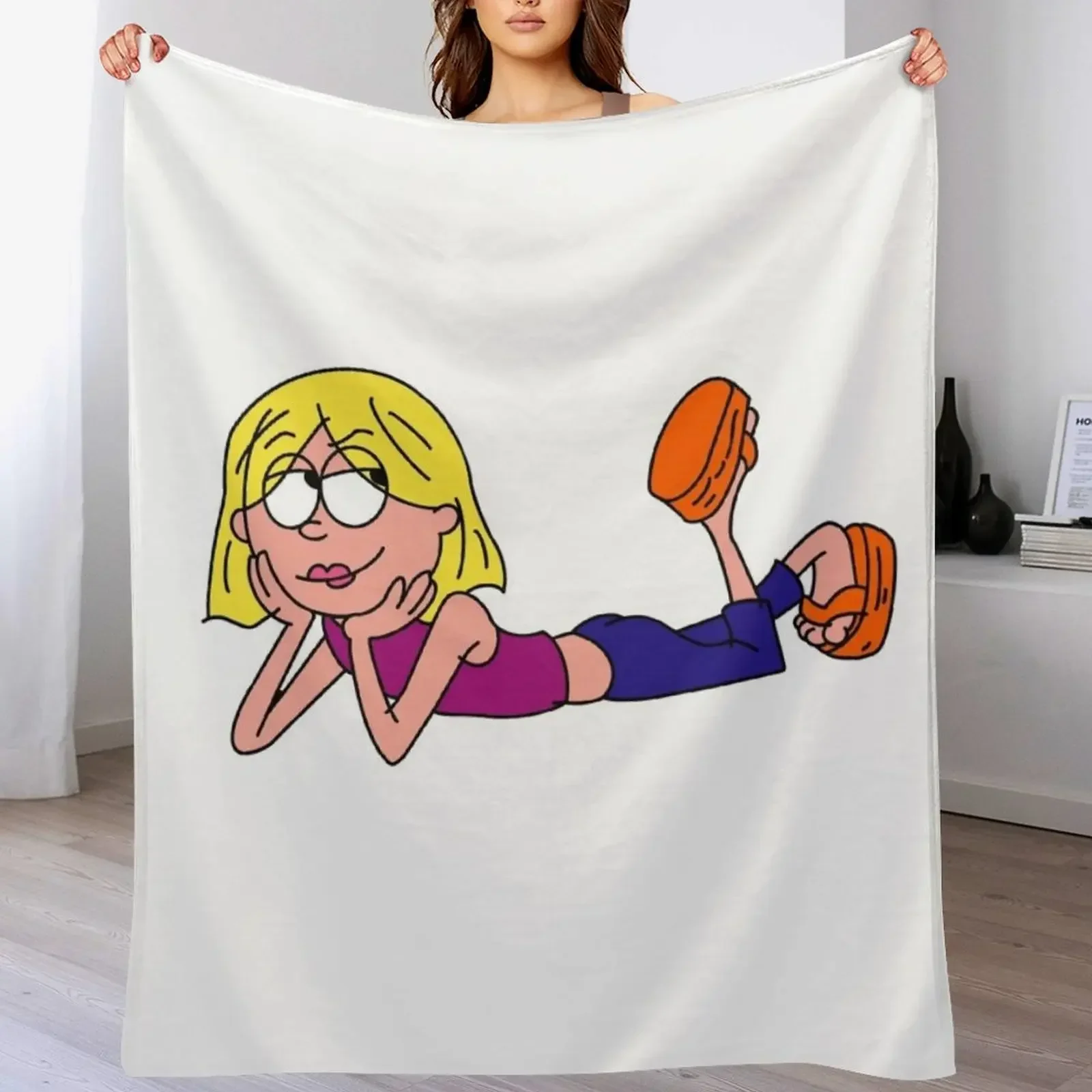 Lizzie Mcguire cartoon Throw Blanket funny gift Blankets Sofas Of Decoration Soft Plush Plaid Blankets