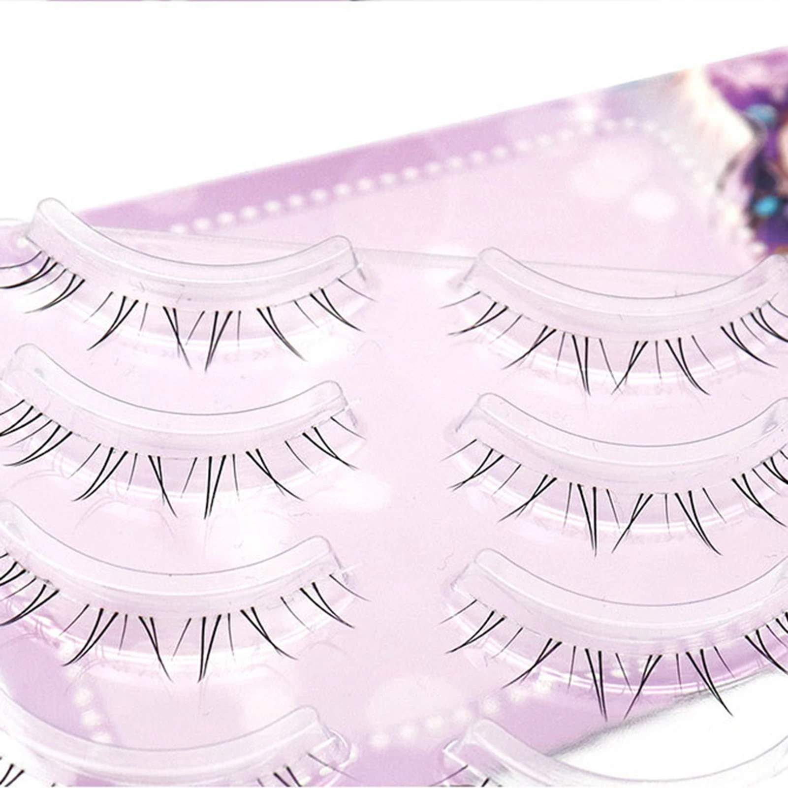 5 ペア韓国アイドル女の子下まつげつけまつげウィスピー自然な目を大きくする ACE コミックまつげエクステンション完璧なアイメイク用