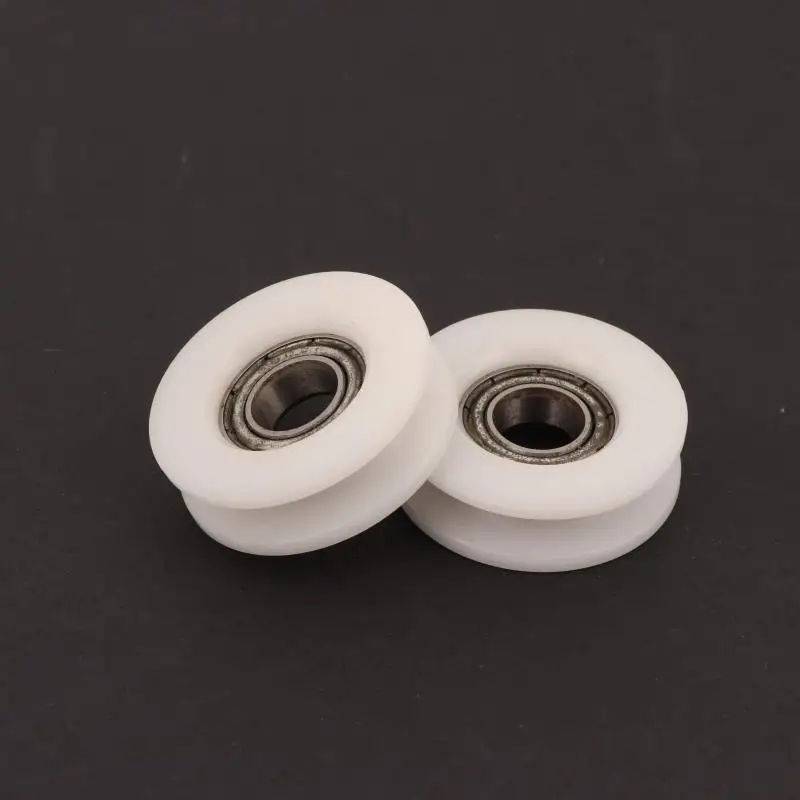 1/2 قطعة 8*28*9 مللي متر U الأخدود الأسطوانة بكرة البلاستيك 688 تحمل بكرة/عجلة مدفوعة ، بوم دليل عجلة/عجلة رفع الخط فوق