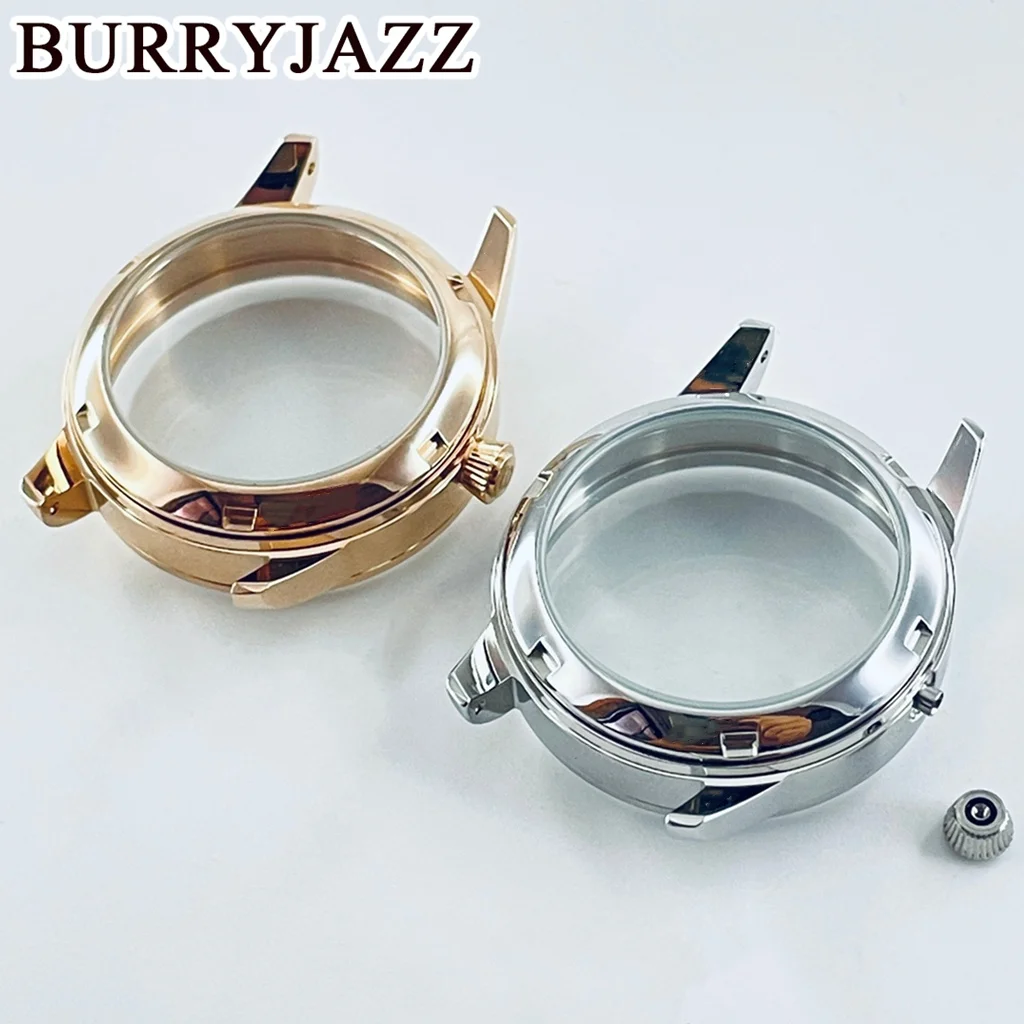 BURRYJAZZ 33 мм подходит для NH34 NH35 NH36 NH38 NH39 Коробка для часов с механизмом и бриллиантовым краем Стекло Женский женский коктейльный корпус из нержавеющей стали