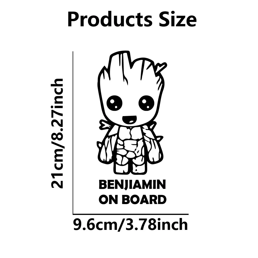 1 pc nice alien on board Custom Name  Waterproof Wall Sticker Home Decor Stickers For Cars Car Stickers Home Decor Wall Sticker