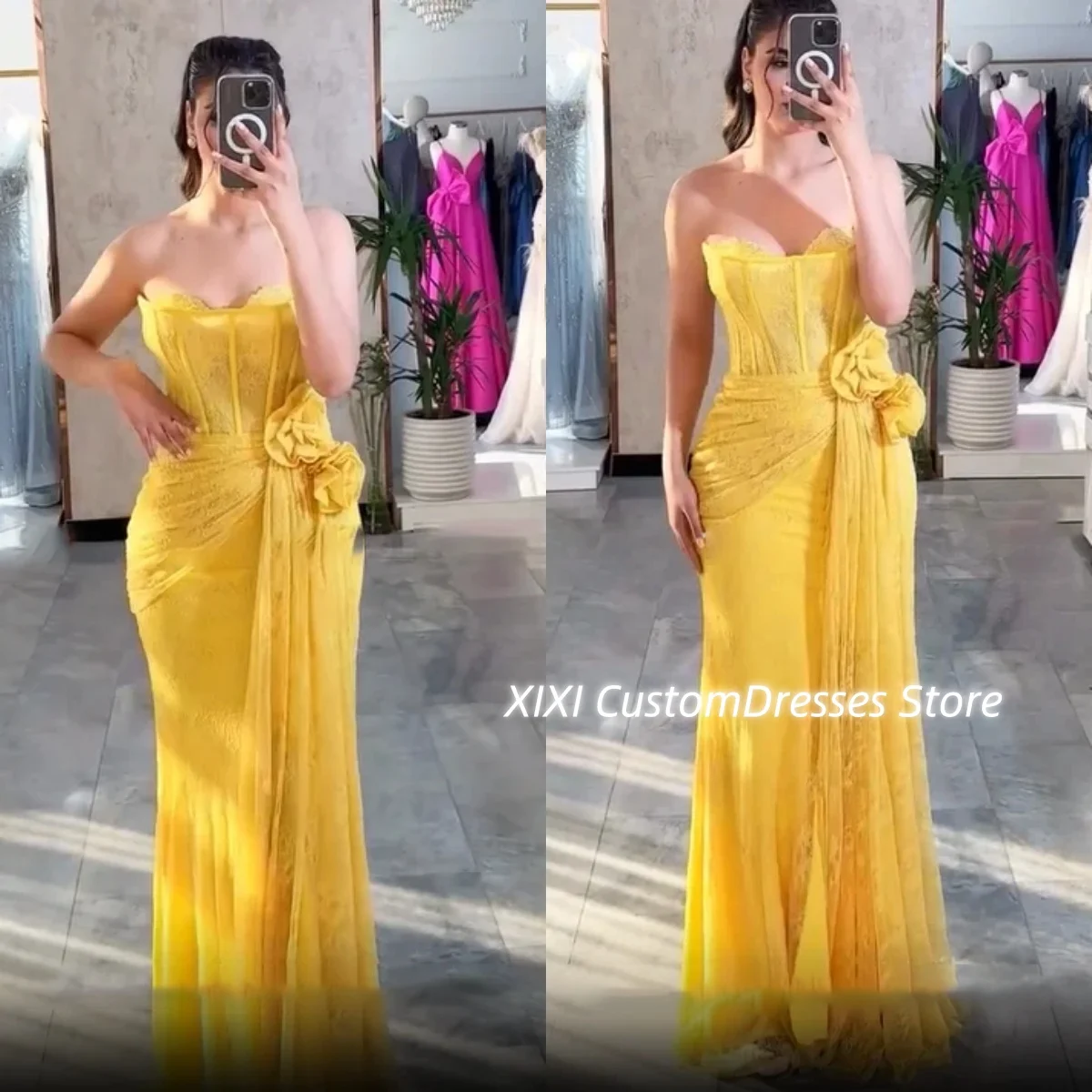 

Flowers فستان حفلات الزفاف Customize Sweetheart A-Line Luxury Evening Dresses 2025 Sleeveless Floor-Length Zipper Vestidos De Fe