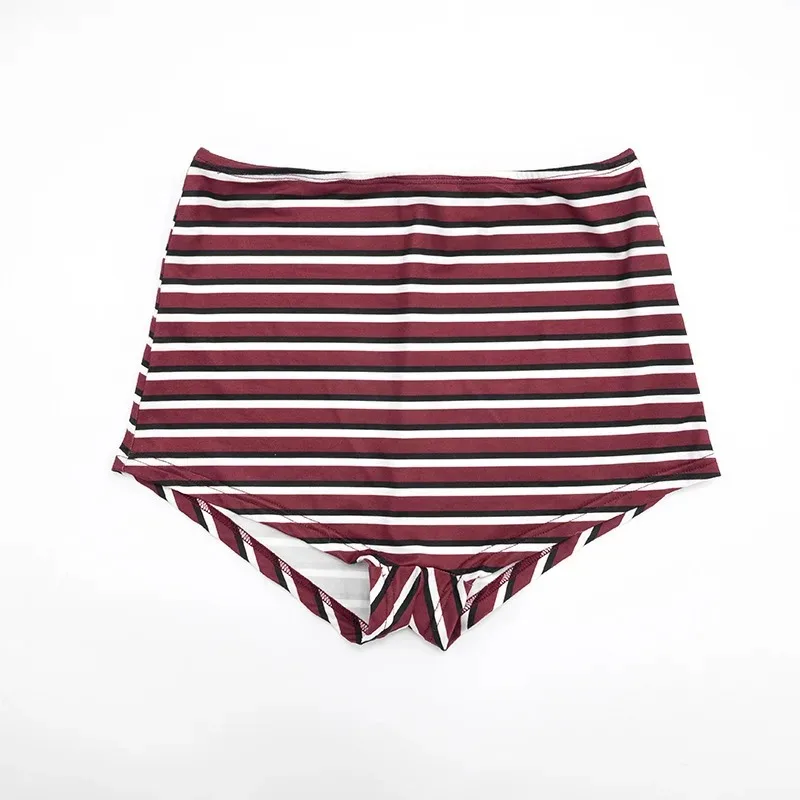 Spring New O Neck Long Sleeve Shorts Sets Y2K Fashion Summer Retro Striped Tops and Slim Fit Shorts Two-piece Set for Women