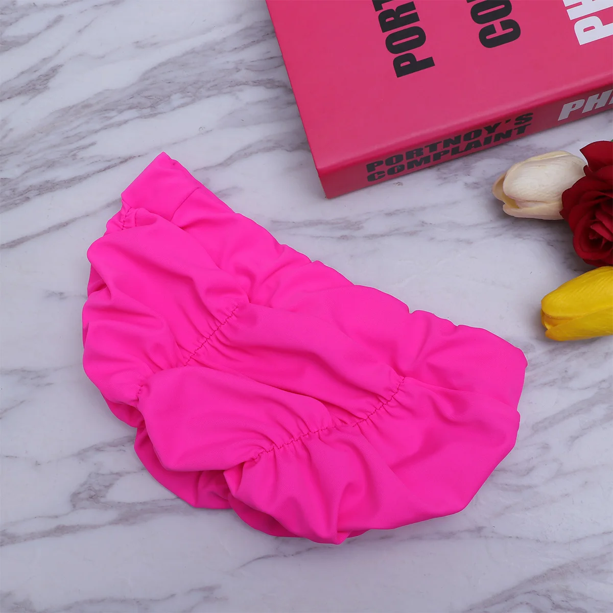 

Pleated Swimming Cap for Women Colorful Waterproof Hair Turban Lightweight EcoFriendly Swim Hat Beach Pool Accessory Women