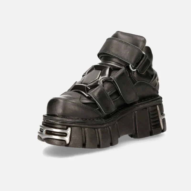 Herbst 2024 neue Herren britischen Stil Schnür leder Spanisch Metall Special-Interest Design Punk Plattform Schuhe Frauen