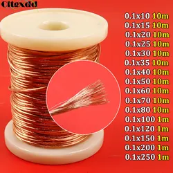 0.1x10 0.1x20 0.1x25 0.1x30 0.1x35 0.1x40 0.1x80 0.1x100/200 Strands Litz Wire 0.1mm Polyurethane Enameled Copper Stranded Wire