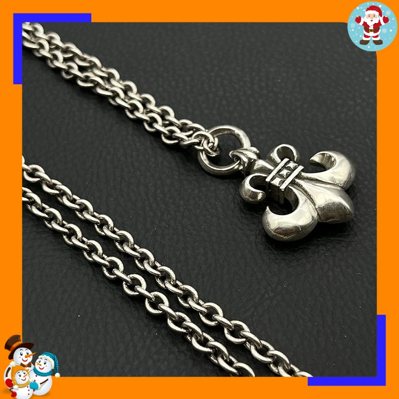 Premium Retro Ring Scout Flower Necklace Medium Hip Hop Iris Personalized Pendant Classic Trendy Brand