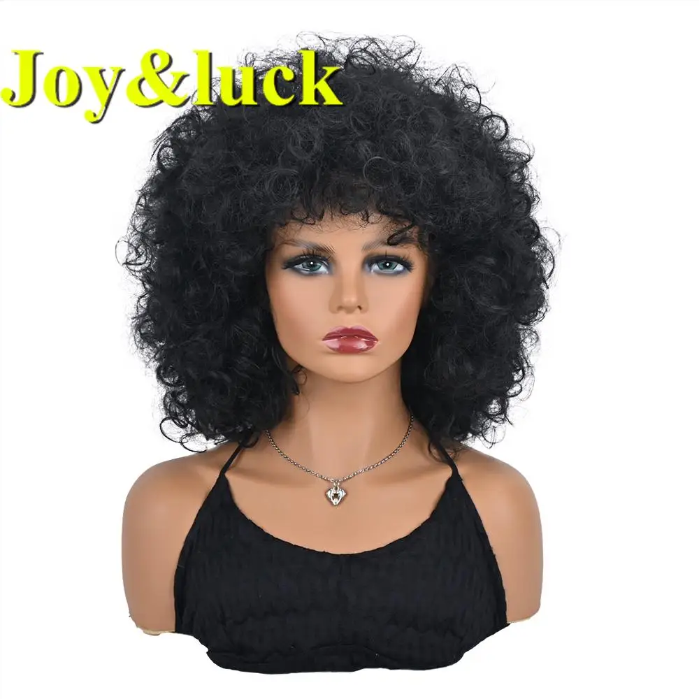 Women  African Curl wig Stretchy giant fluffy puff wig High quality synthetic heat resistant fiber wig High density with breat