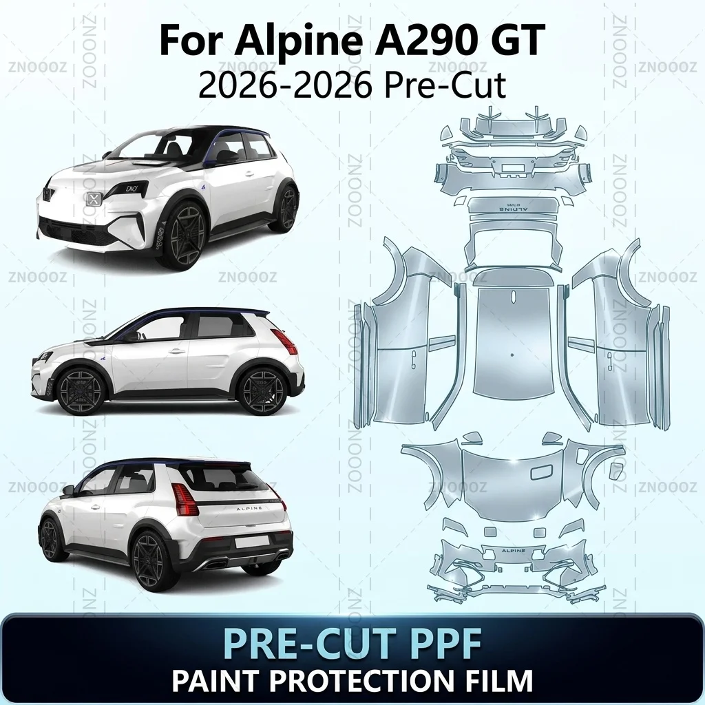 For Alpine A290 GT 2026-2026 Pre-Cut PPF Paint Protection 8.5mil Self-Healing TPU Full Vehicle Glossy Clear Matte Black