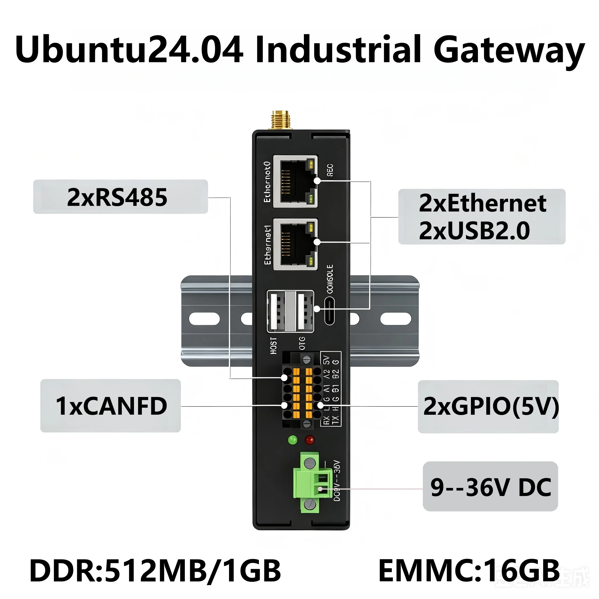 TM-CP2B Ubuntu24.04 오픈소스 4G-LTE Modbus TCP/IP RS485 CANFD GPIO 이더넷 DIN 레일 IoT 산업용 게이트웨이 (PLC용) TM-CP2B Ubuntu24.04 오픈소스 4G-LTE Modbus TCP/IP RS485 CANFD GPIO 이더넷 DIN 레일 IoT 산업용 게이트웨이 (PLC용)