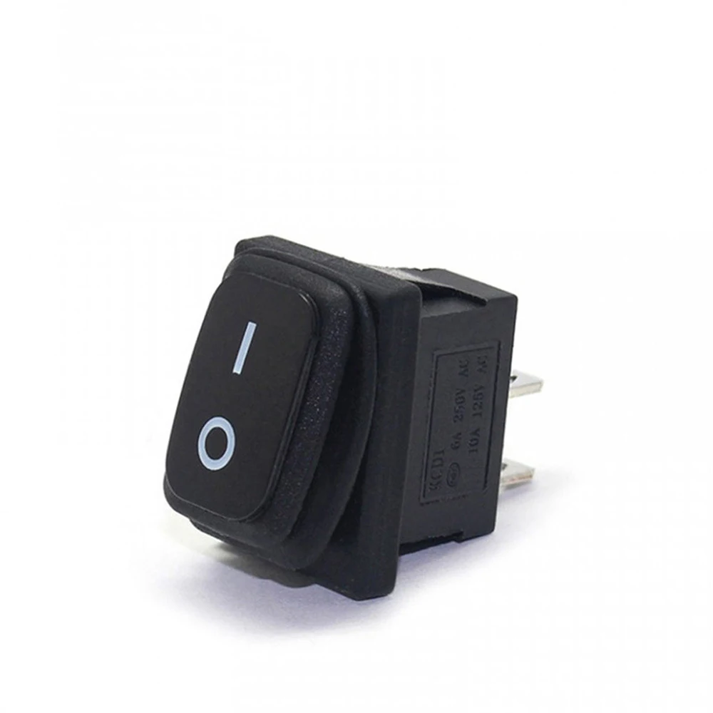 ABILKEEN Waterproof Type Rocker Toggle Switch ON-OFF Latching Rocker Push Button with 2-Pin Car Modification Switch