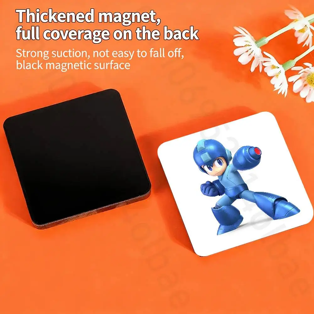 M-Megaman X Game Tinplate Fridge Magnet Personalized Magnetic Durable Plastic Square Picture Surface Fridge Magnets