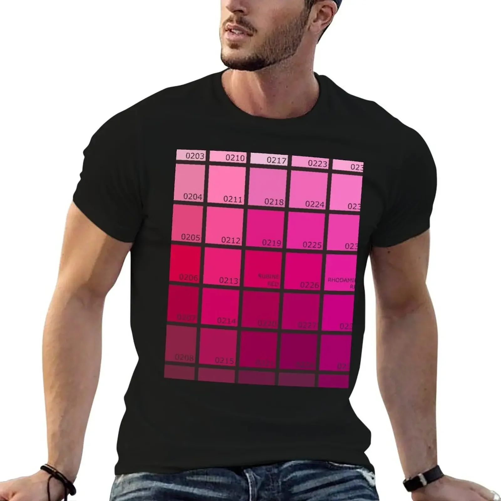 

Shades of Pink Pantone T-Shirt Clothing funny gifts graphic t shirts plain t shirts men