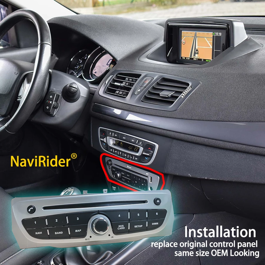 OEM Style Control Panel to control Android Screen For RENAULT Megane 3 2008-2014 for RENAULT Fluence 2013-2016 Car Video Player