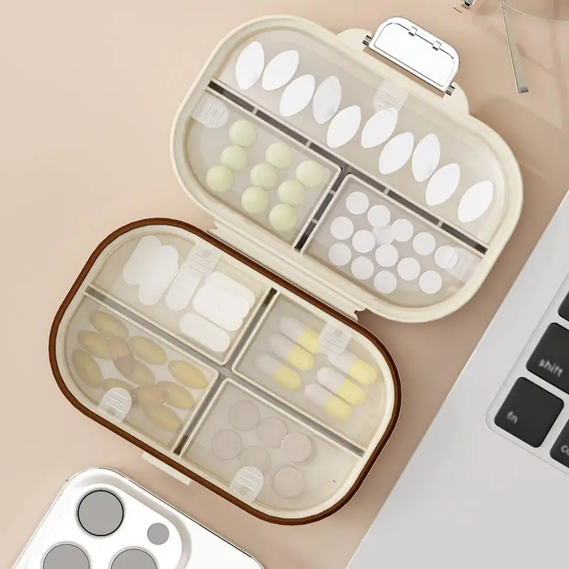 Weekly Pill Case Travel Medicine Case Pill Organizer For 7 Days Women Men Medicine Planner With Large Compartments For Purse