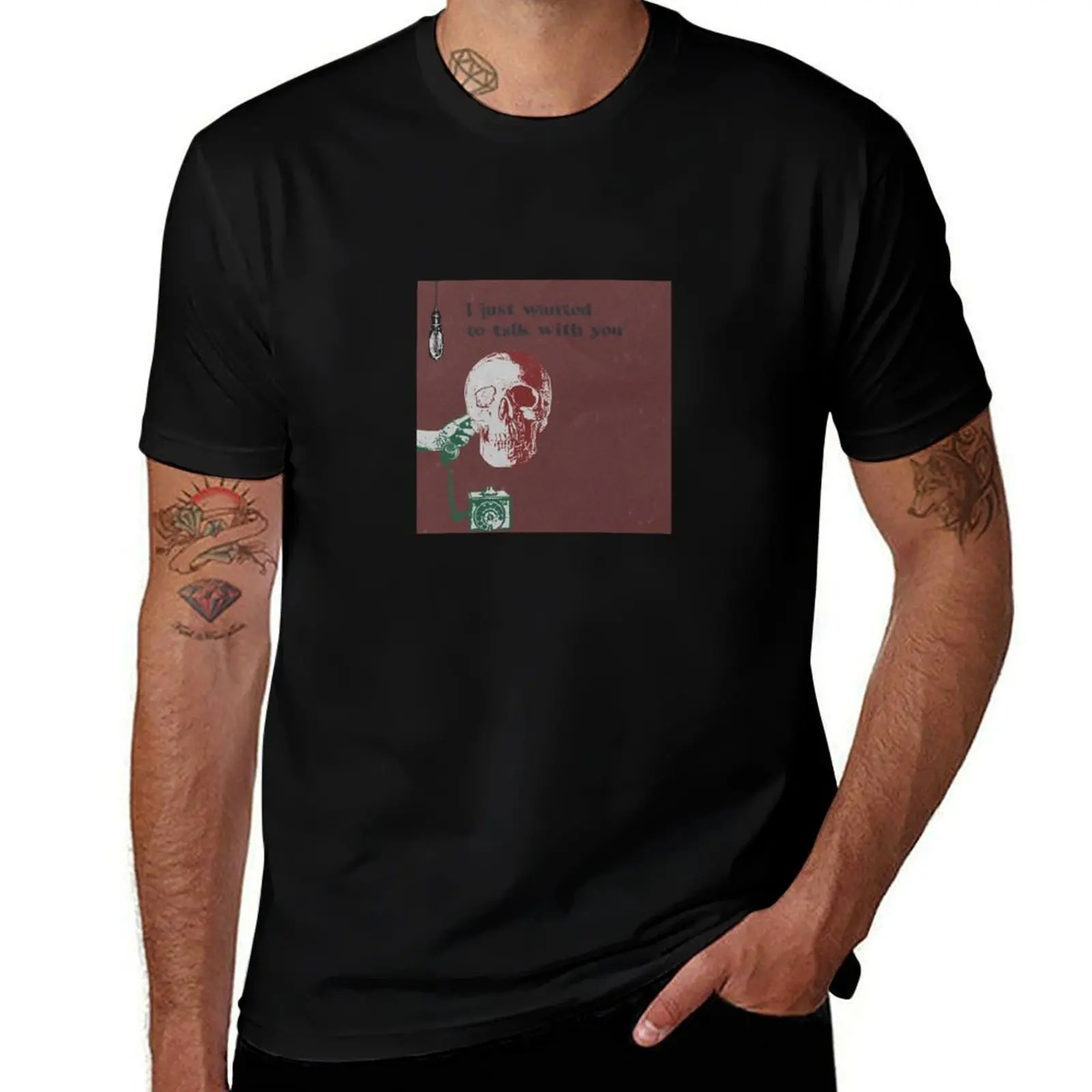 Sólo quería hablar con ti camiseta disfraces divertidos camiseta gráfica vintage ropa de San Valentín ropa de hombre