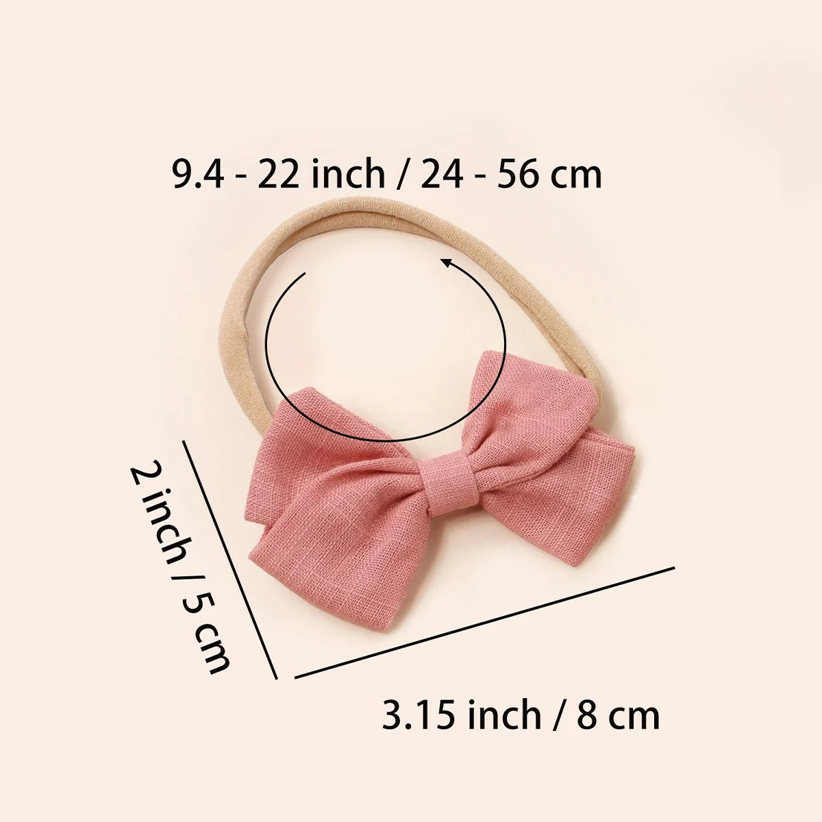 4pcs Baby Bamboo Cotton Bow Nylon Headband Girls Cute Hairband Toddler Photograph Decor Hair Accessories