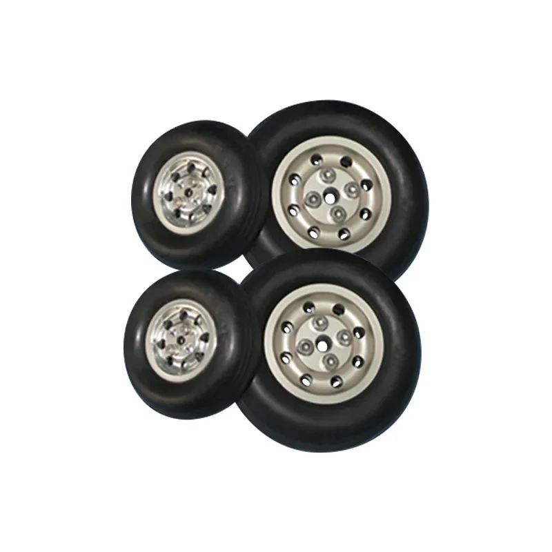 XFlight – roue en caoutchouc avec moyeu en aluminium, pneu de train d'atterrissage pour remplacement d'avion RC