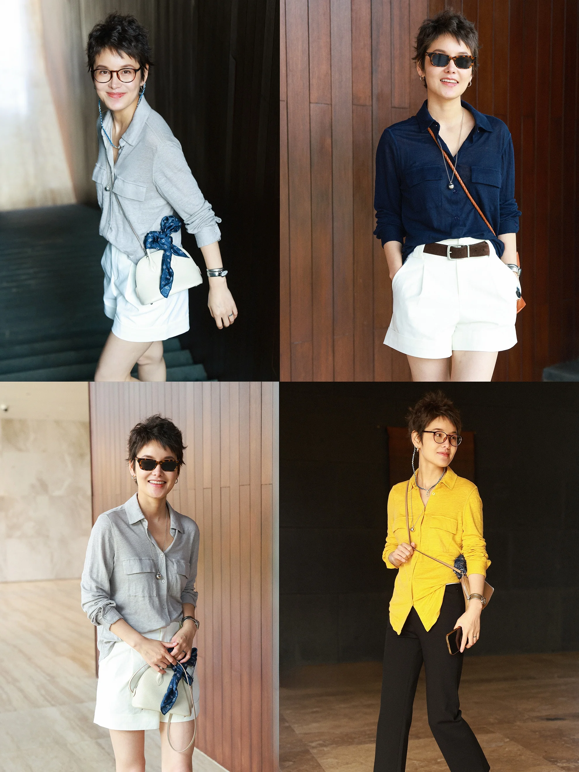 

MsDidion Linen Long Sleeve Shirt Loose Casual Double Pocket Breathable Sun Protection Women's Fashion Set Summer Collection