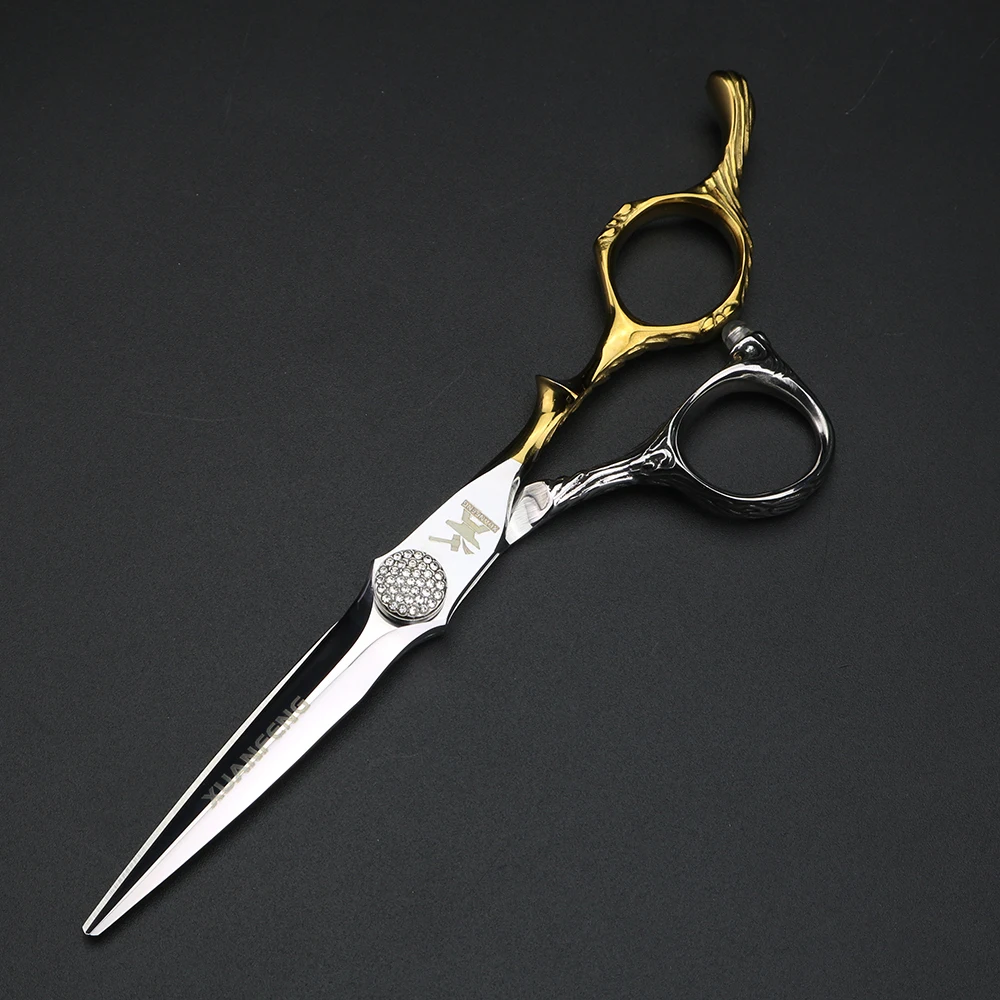 XUANFENG Personalized Handle Diamond Screw Hair Scissors Barber Cutting and Thinning Scissors Collection