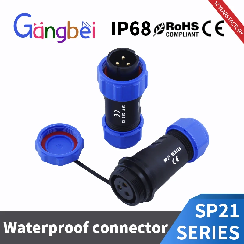 SP21 Aviation Male/Female docking plug Socket SP2110P SP2111S  IP68 waterproof connector Gangbei