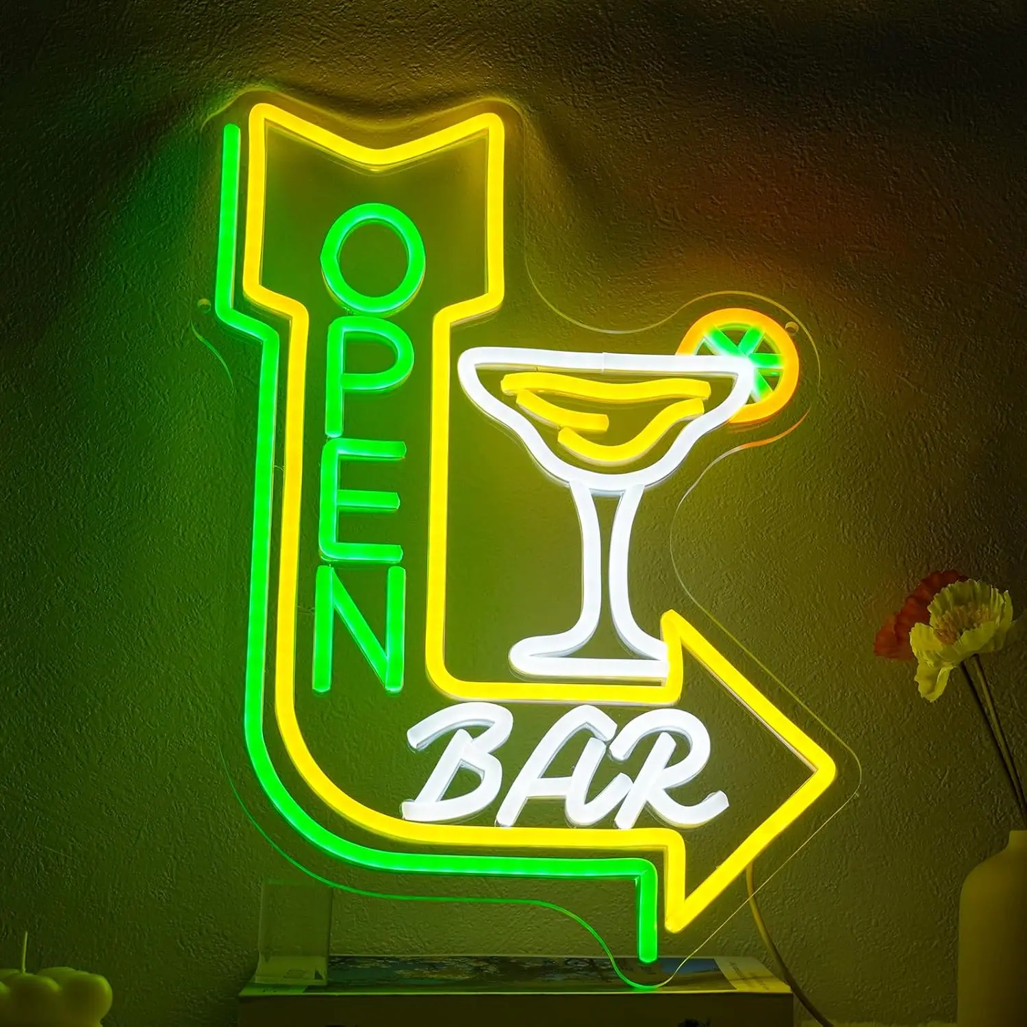 

Неоновая вывеска «Бар Открыт»: Декоративный настенный светильник USB LED для бара, бистро, вечеринок, клубов, ресторанов – Эстетичный подарок