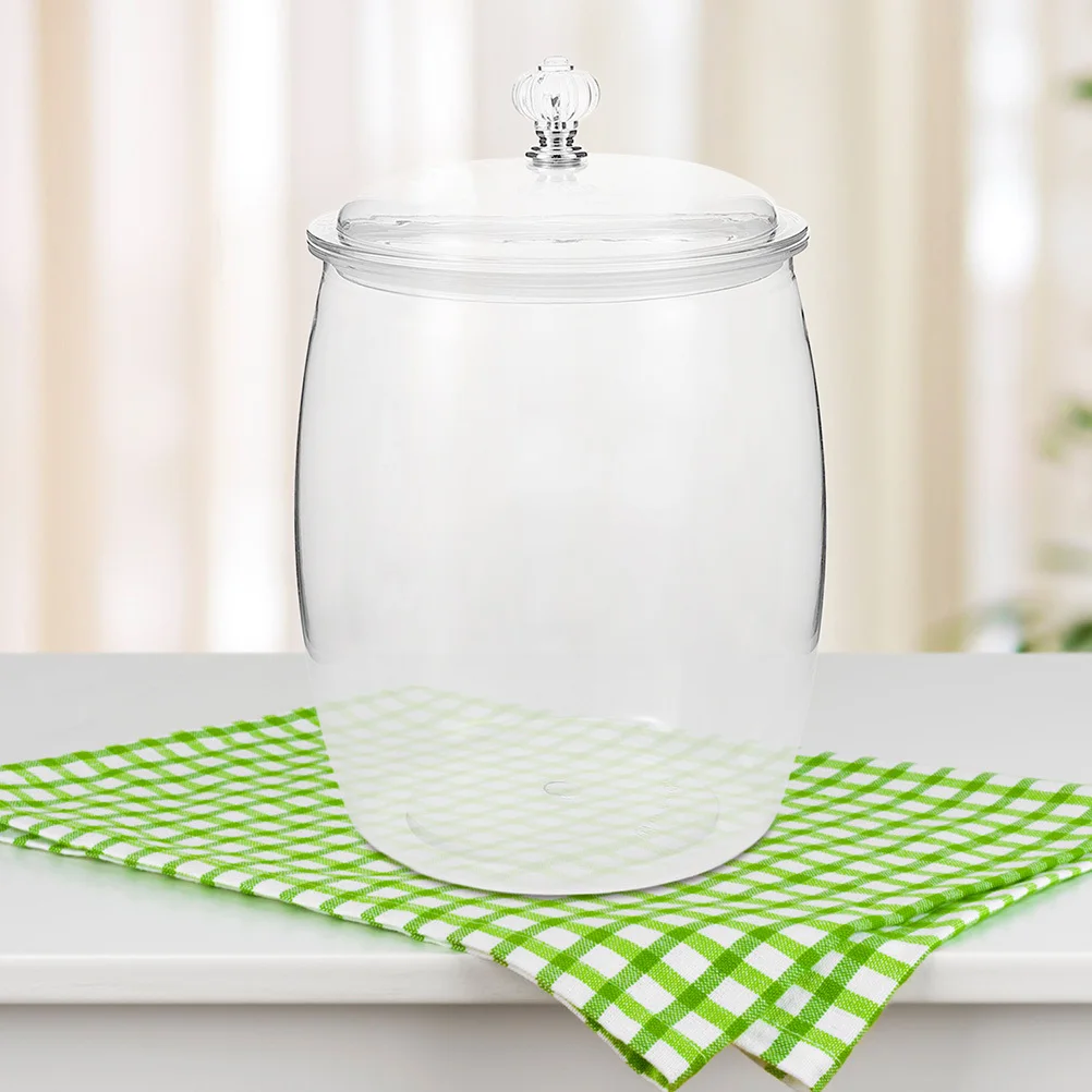 

Plastic Sealed Jar with Airtight Lid Large Clear Food Storage Container for Sugar Tea Coffee Beans Cereals Dried Fruits Home